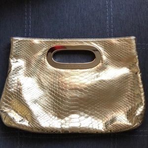 Michael Kors Gold Clutch Handbag